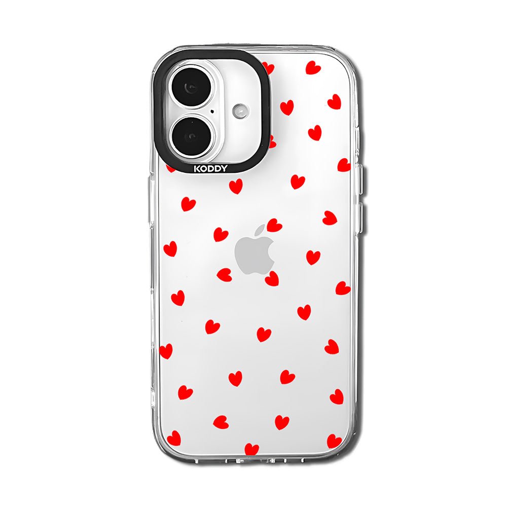 Tiny Red Hearts Clear iPhone Case