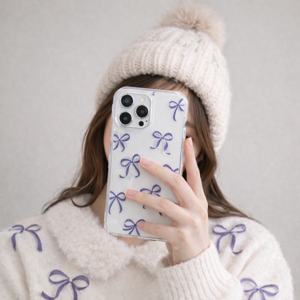 Violet Ribbon Bows Phone Case - KODDY