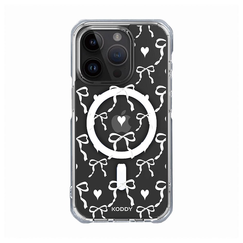 White Bows and Hearts Phone case-KODDY aesthetic iphone case UK