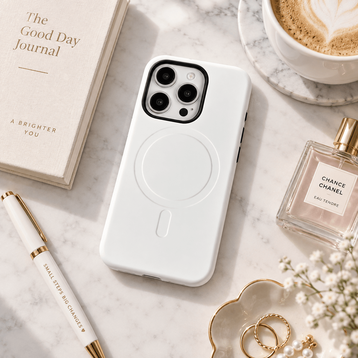 White MagSafe Tough Phone Case-KODDY aesthetic iphone case UK