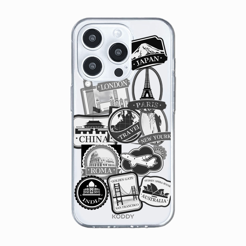 World Travel Stickers Phone Case - KODDY