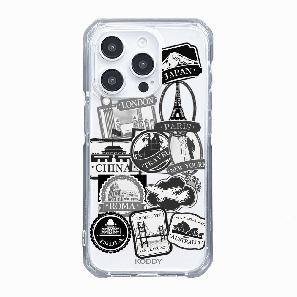World Travel Stickers Phone Case - KODDY