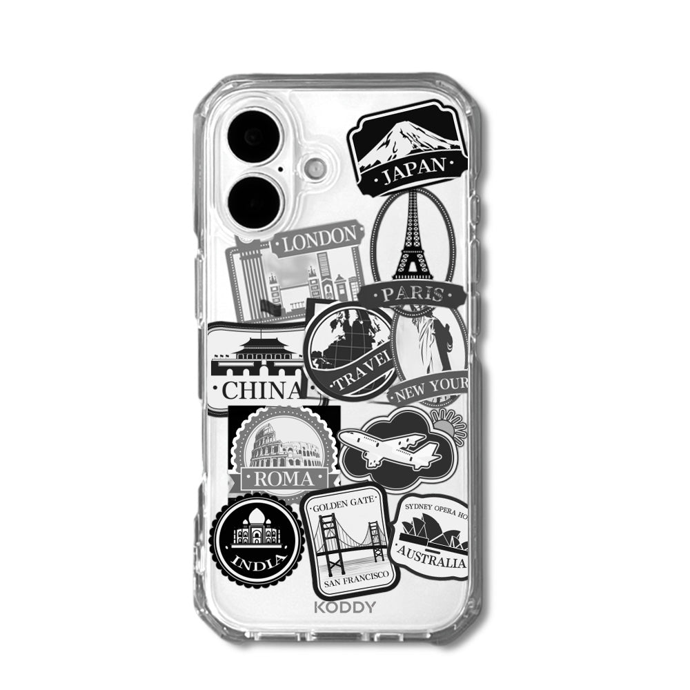 World Travel Stickers Phone Case - KODDY