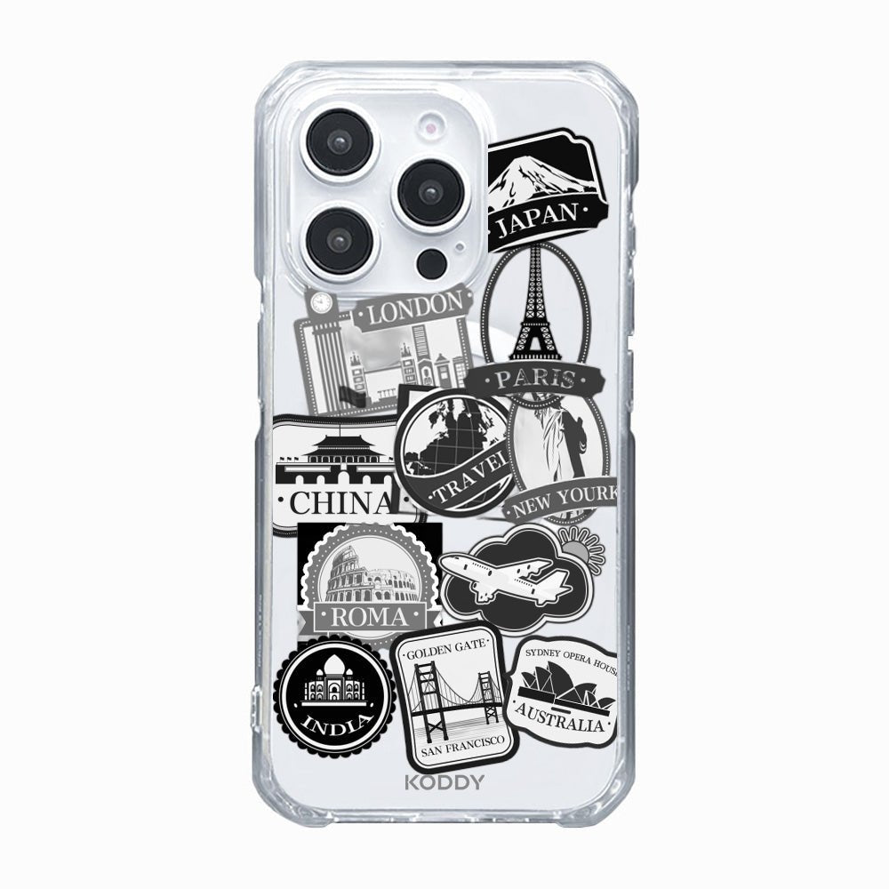 World Travel Stickers Phone Case - KODDY