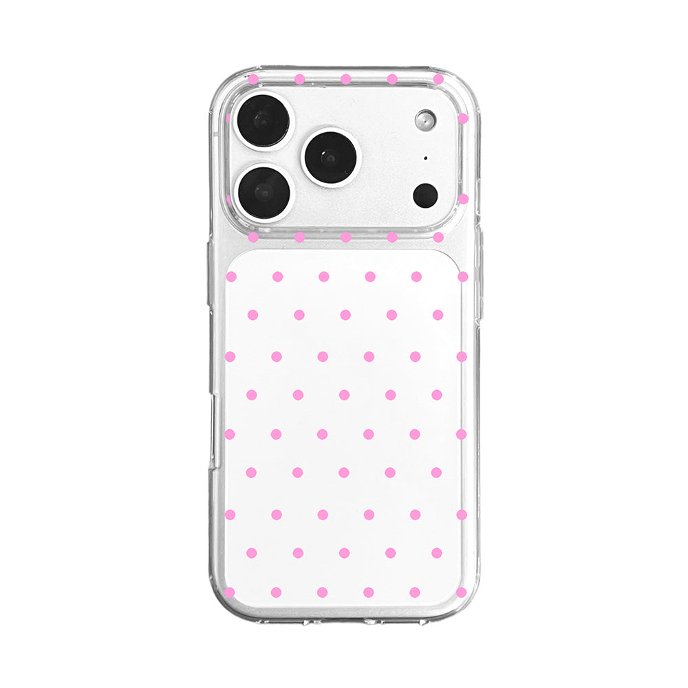 Cute Pink Polka Dot Clear Phone Case