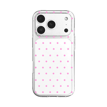 Cute Pink Polka Dot Clear Phone Case