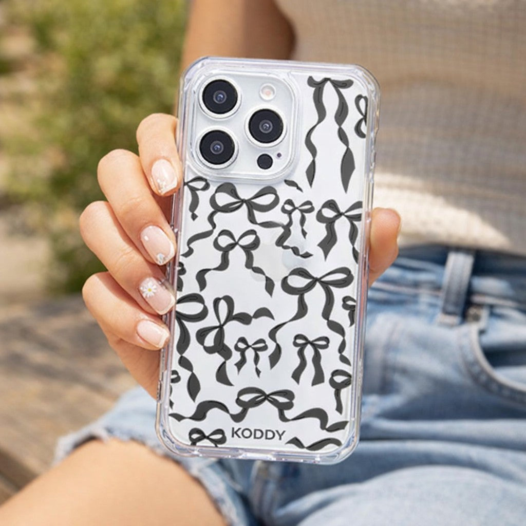 Black Ribbon Bows Phone Case