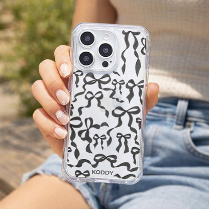 Black Ribbon Bows Phone Case