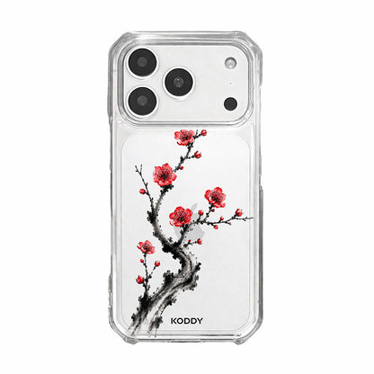 Red Plum Blossom Korean Ink Painting Phone Case-KODDY aesthetic iphone case UK