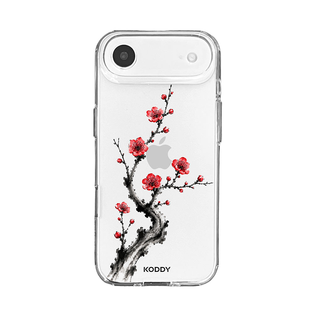 Red Plum Blossom Korean Ink Painting Phone Case-KODDY aesthetic iphone case UK