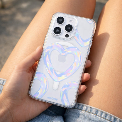 Blue Bubble Pattern Hearts Phone Case-KODDY aesthetic iphone case UK