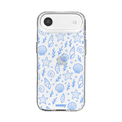 Blue Shell and Starfish Clear Phone Case-KODDY aesthetic iphone case UK