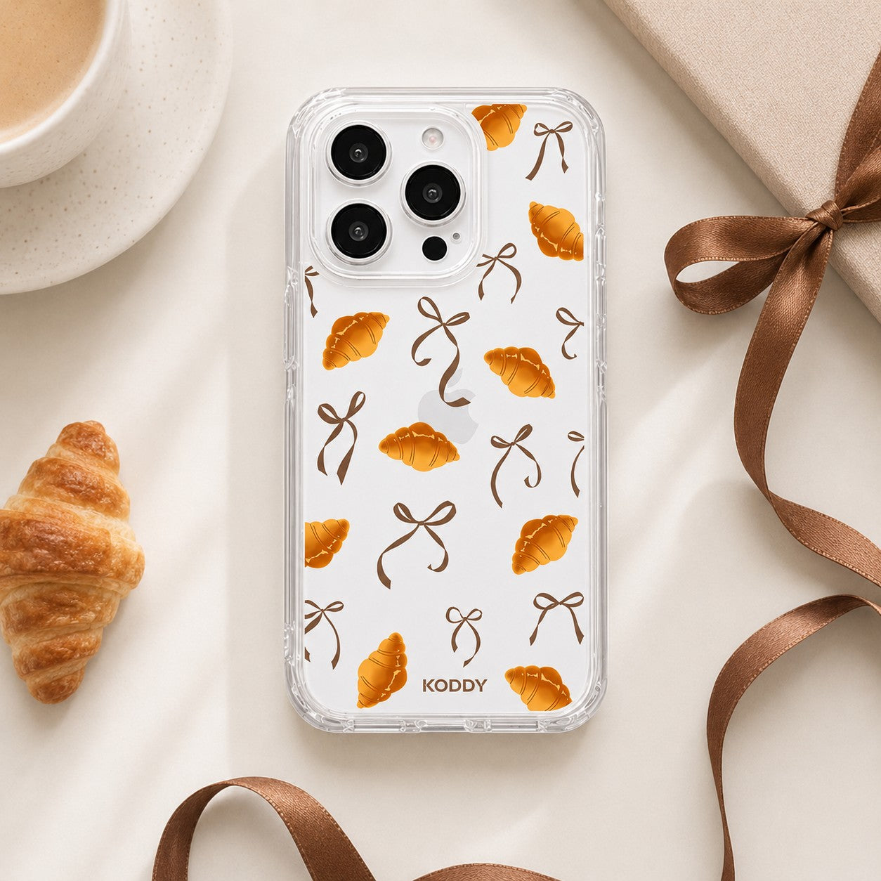 Croissants with Ribbon Bows Phone Case