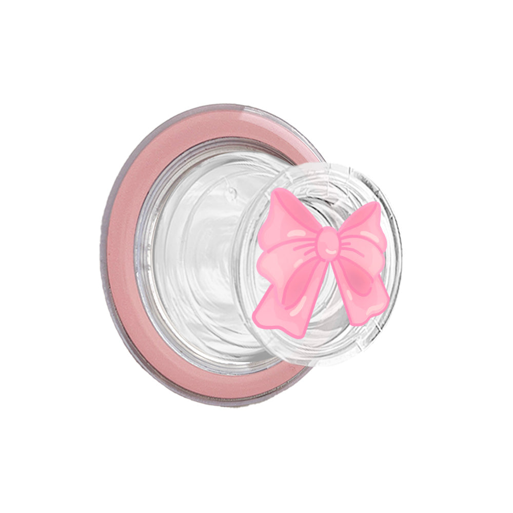 Cute Pink Fluffy Ribbon Phone Grip