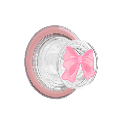 Cute Pink Fluffy Ribbon Phone Grip