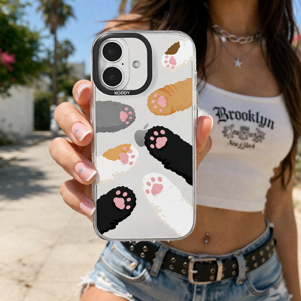 Cute Meow High-Five iPhone Case