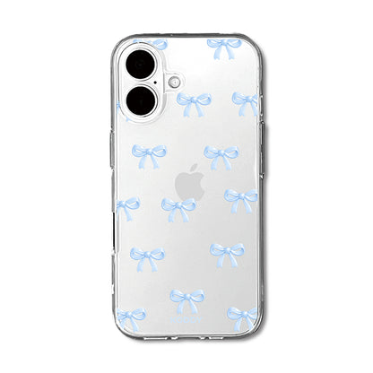 Cute Sky Blue Ribbon Bow Pattern Phone Case