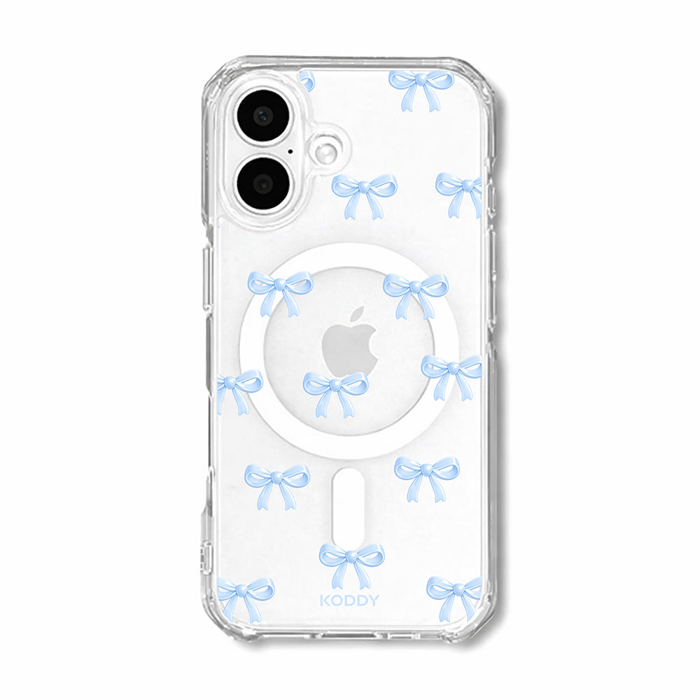 Cute Sky Blue Ribbon Bow Pattern Phone Case