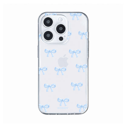 Cute Sky Blue Ribbon Bow Pattern Phone Case