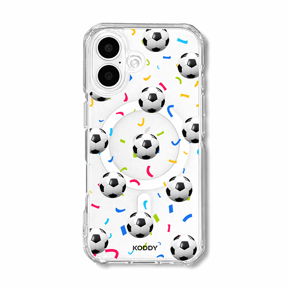Football Confetti Clear Phone Case