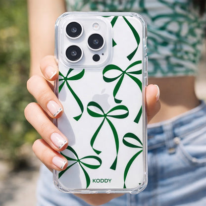 Green Ribbon Bows Phone Case-KODDY aesthetic iphone case UK