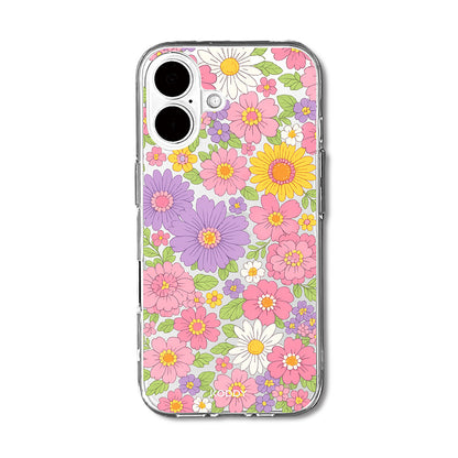 Pastel Floral Garden Clear Phone Case