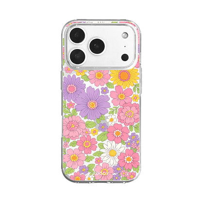 Pastel Floral Garden Clear Phone Case