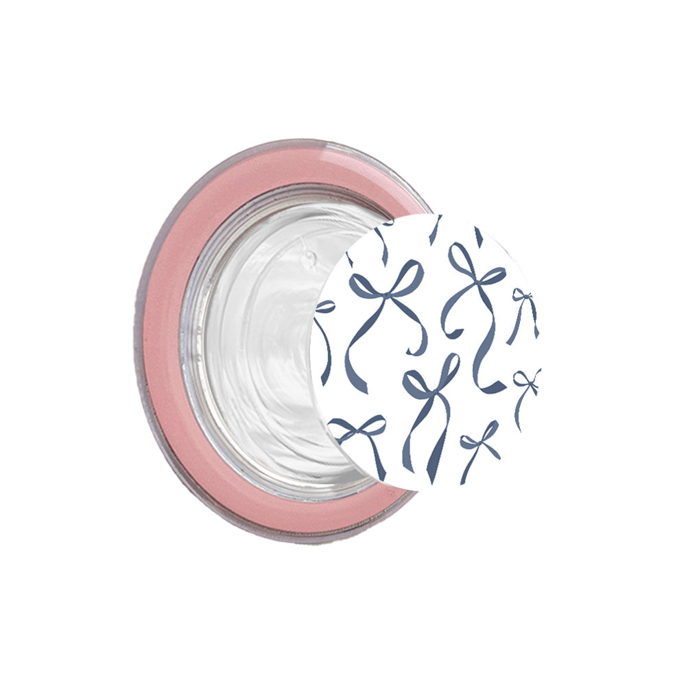 Petite Navy Ribbon Bows Phone Grip