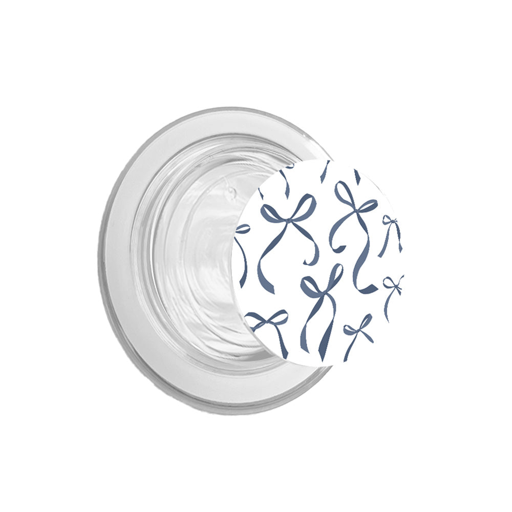 Petite Navy Ribbon Bows Phone Grip