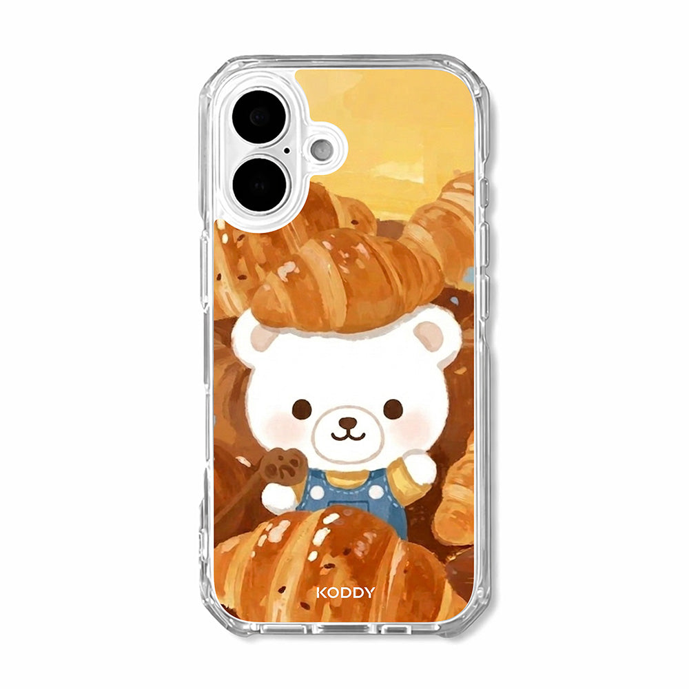 Teddy Bear Croissant Bakery Aesthetic Phone Case