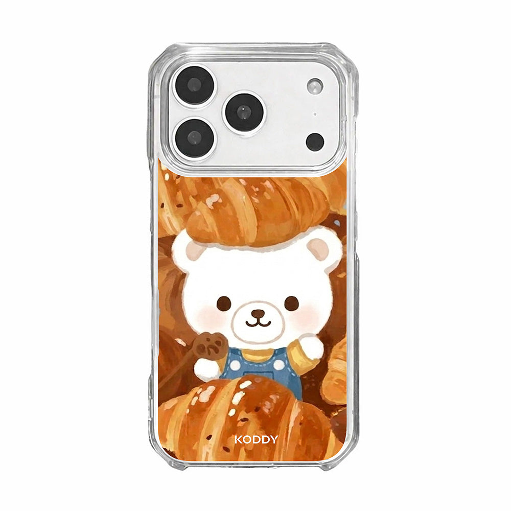 Teddy Bear Croissant Bakery Aesthetic Phone Case