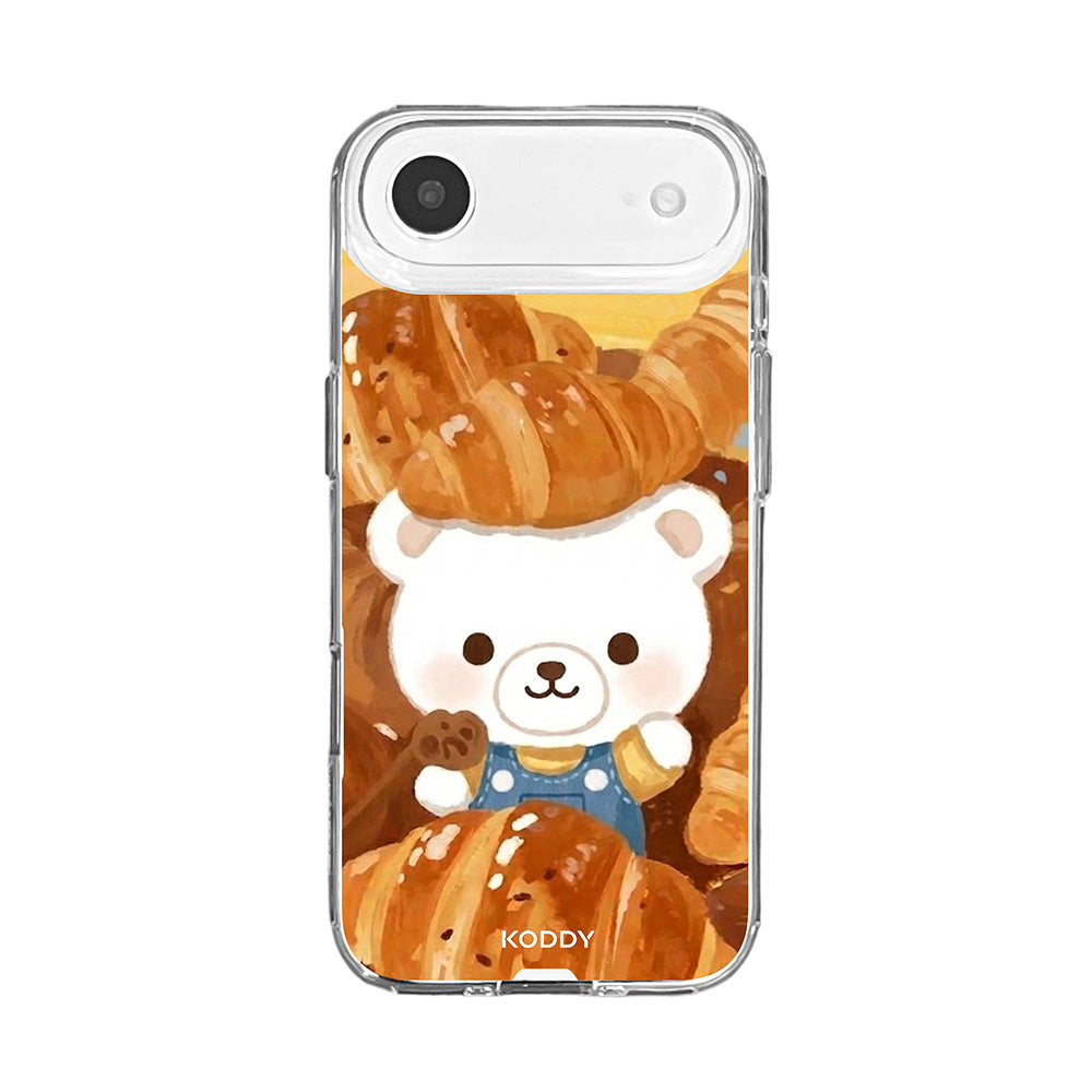 Teddy Bear Croissant Bakery Aesthetic Phone Case