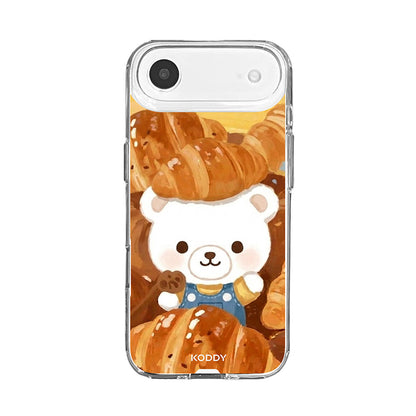 Teddy Bear Croissant Bakery Aesthetic Phone Case