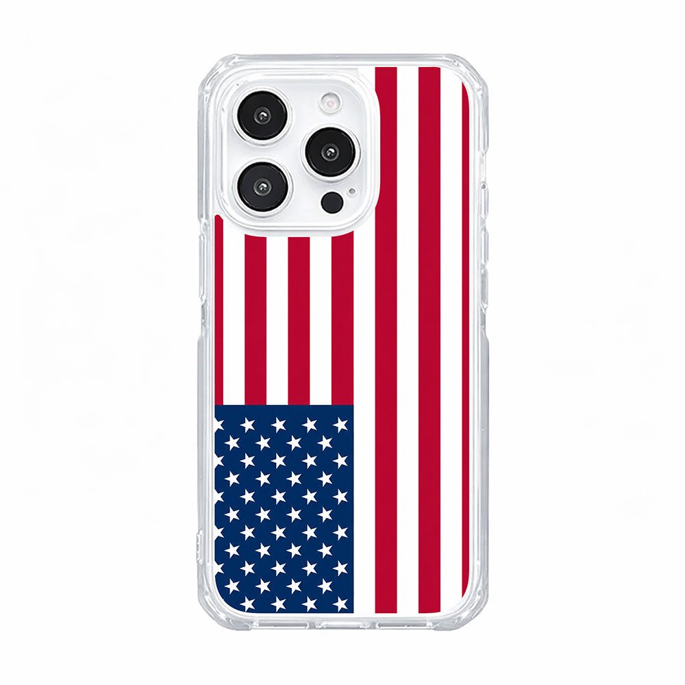American Flag Aesthetic Clear Phone Case-KODDY aesthetic iphone case UK