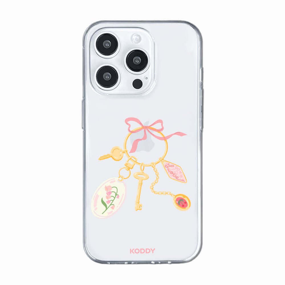 Antic Gold Pink Keyring Phone Case