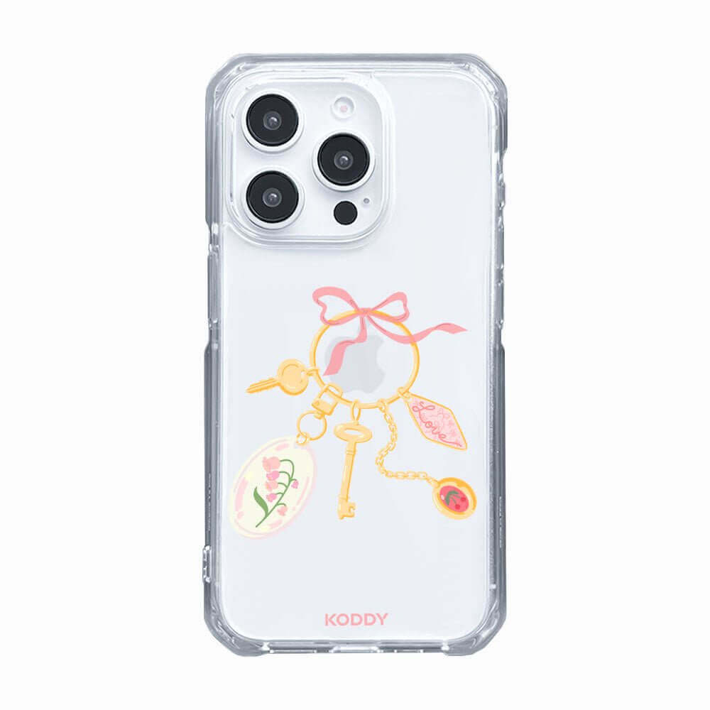 Antic Gold Pink Keyring Phone Case