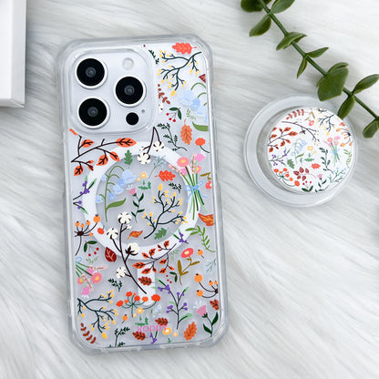 Autumn Flowers Phone Case and Phone Grip Bundle