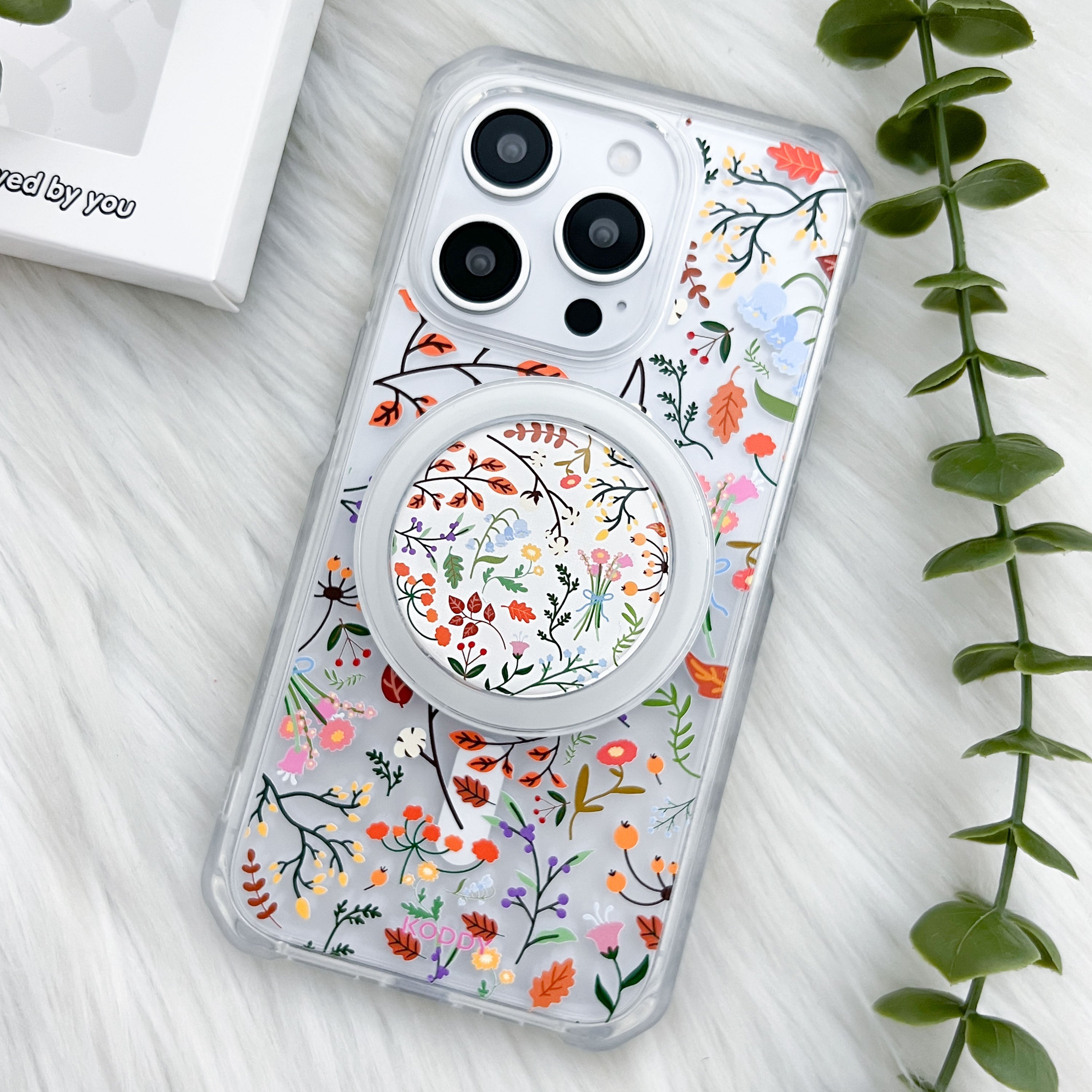 Autumn Flowers Phone Case and Phone Grip Bundle - KODDY