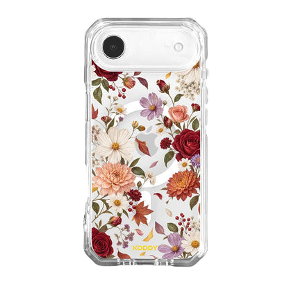 Autumn Garden Flowers Clear Phone Case
