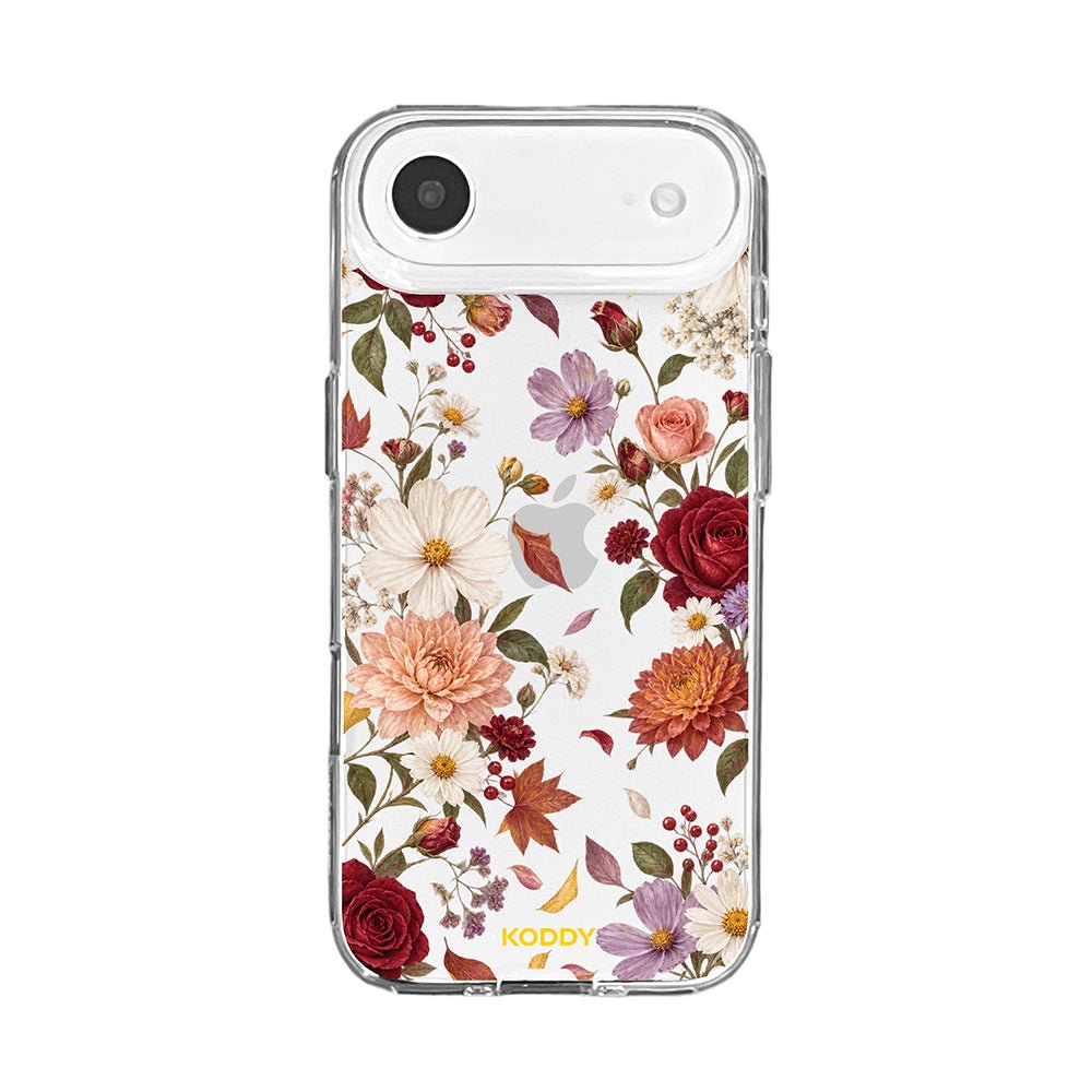 Autumn Garden Flowers Clear Phone Case
