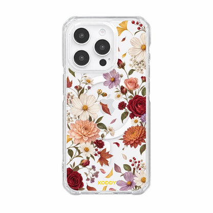 Autumn Garden Flowers Clear Phone Case