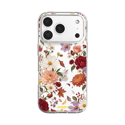 Autumn Garden Flowers Clear Phone Case