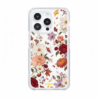 Autumn Garden Flowers Clear Phone Case