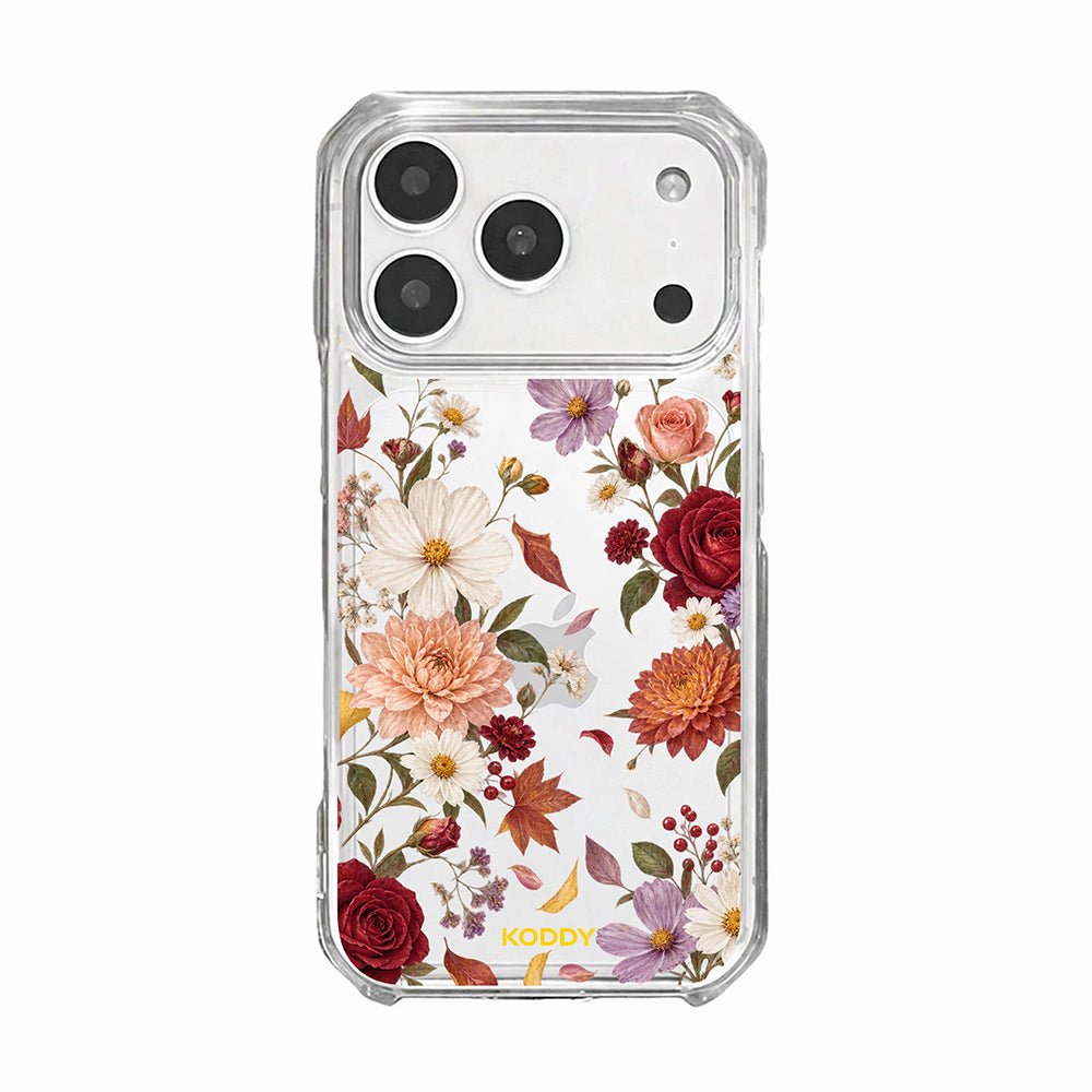 Autumn Garden Flowers Clear Phone Case