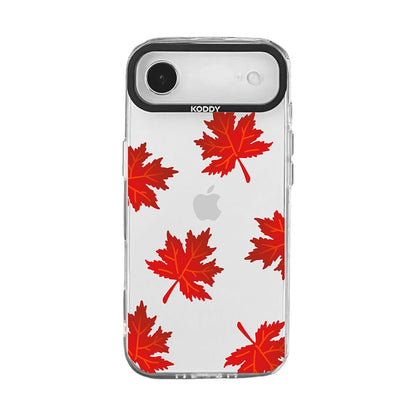 Autumn Maple Leaf Clear iPhone Case-KODDY