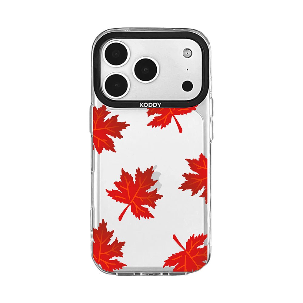 Autumn Maple Leaf Clear iPhone Case-KODDY