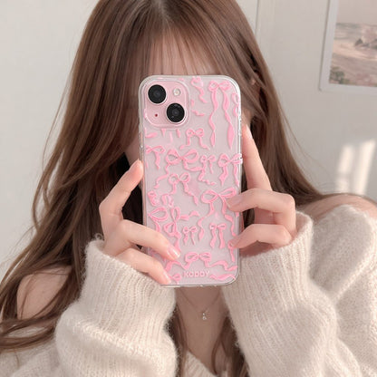 Baby Pink Ribbon Bows Phone Case - KODDY