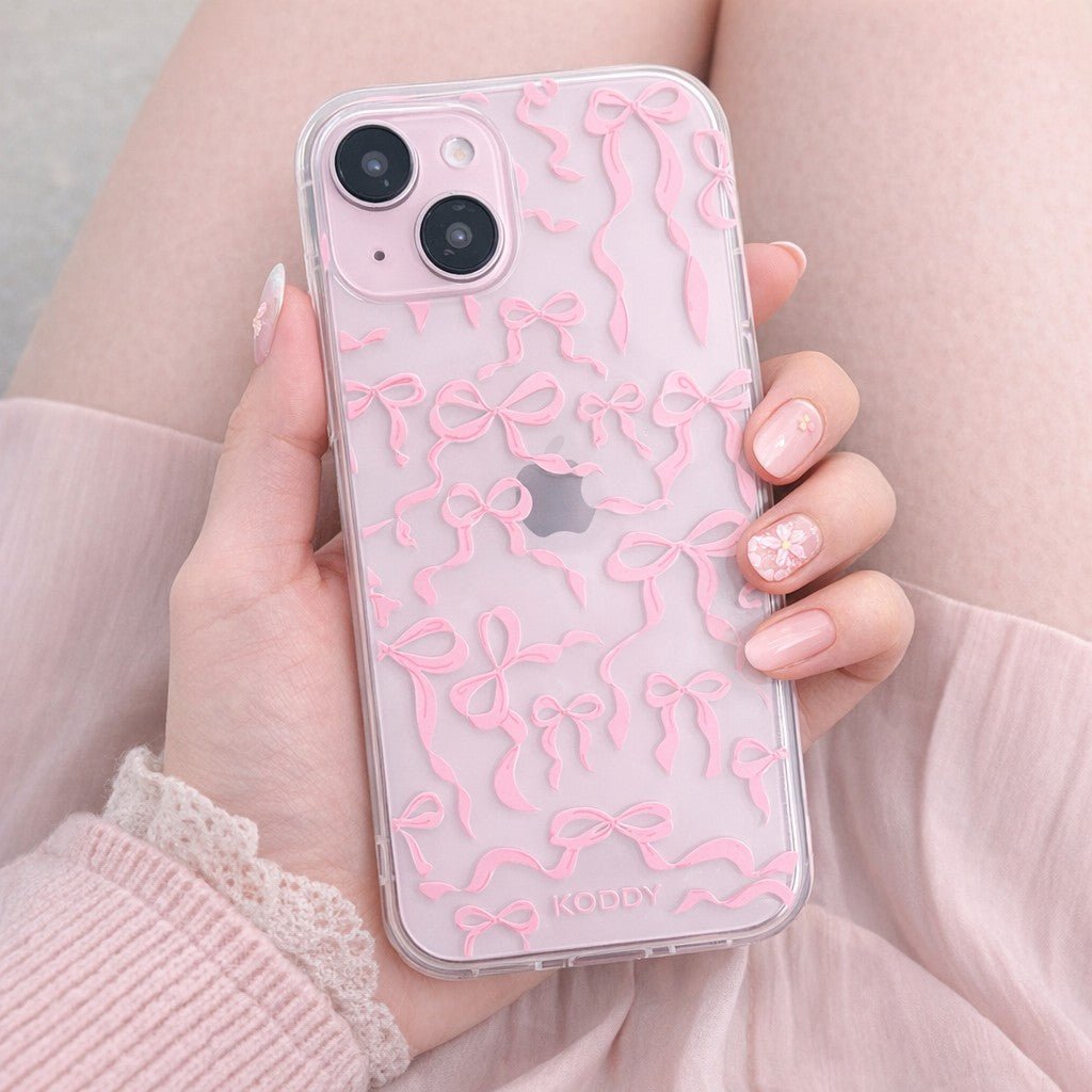 Baby Pink Ribbon Bows Phone Case - KODDY
