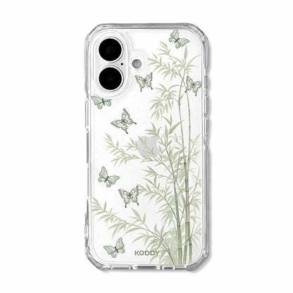 Bamboo Butterfly Korean Watercolor Clear Phone Case-KODDY aesthetic iphone case UK