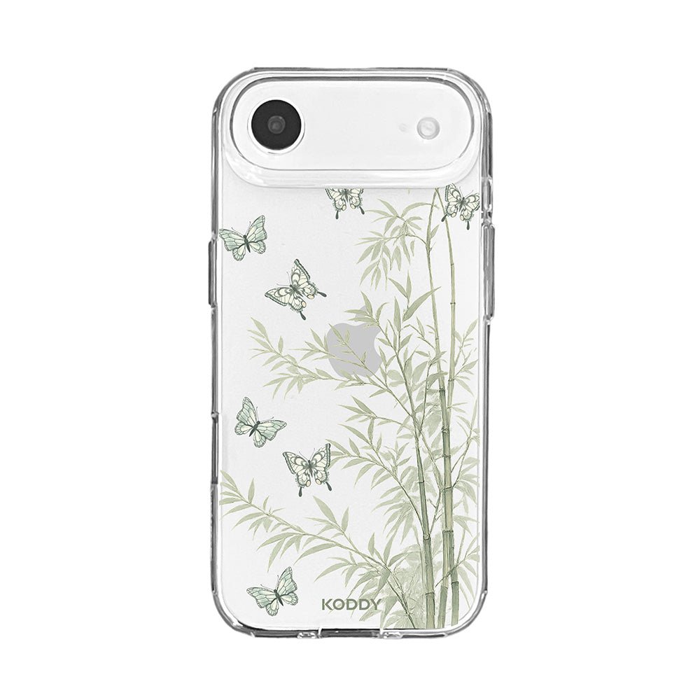 Bamboo Butterfly Korean Watercolor Clear Phone Case-KODDY aesthetic iphone case UK